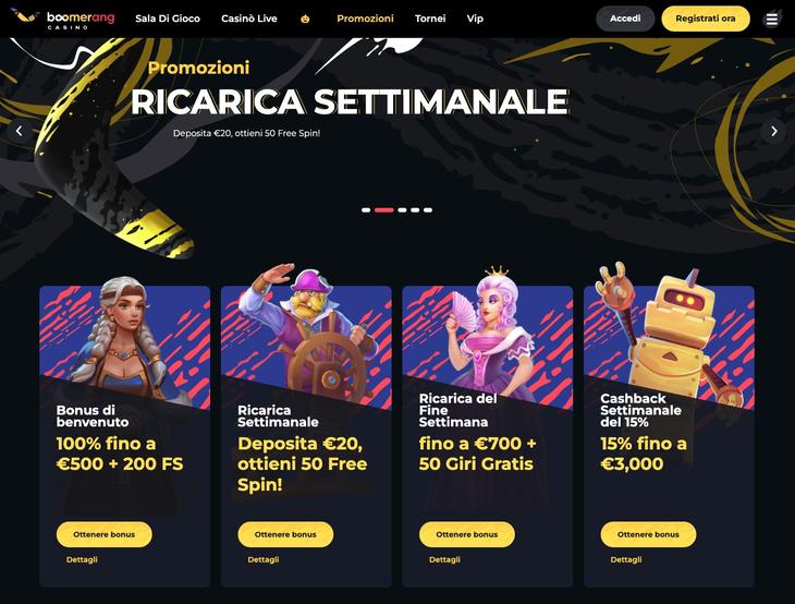 Boomerang Casinò Bonus