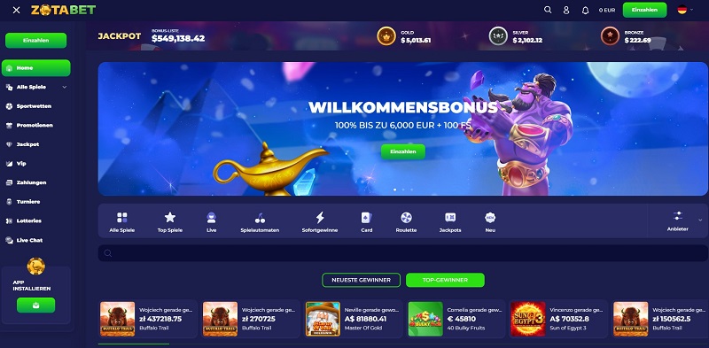 zotabet casino webseite