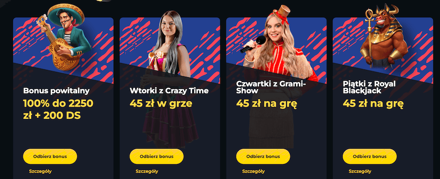 Część bonusów w kasynie Boomerang.