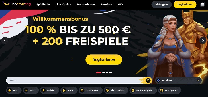 Boomerang Casino Seite