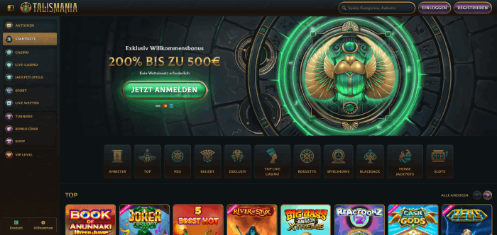 talismania online casino ohne kyc